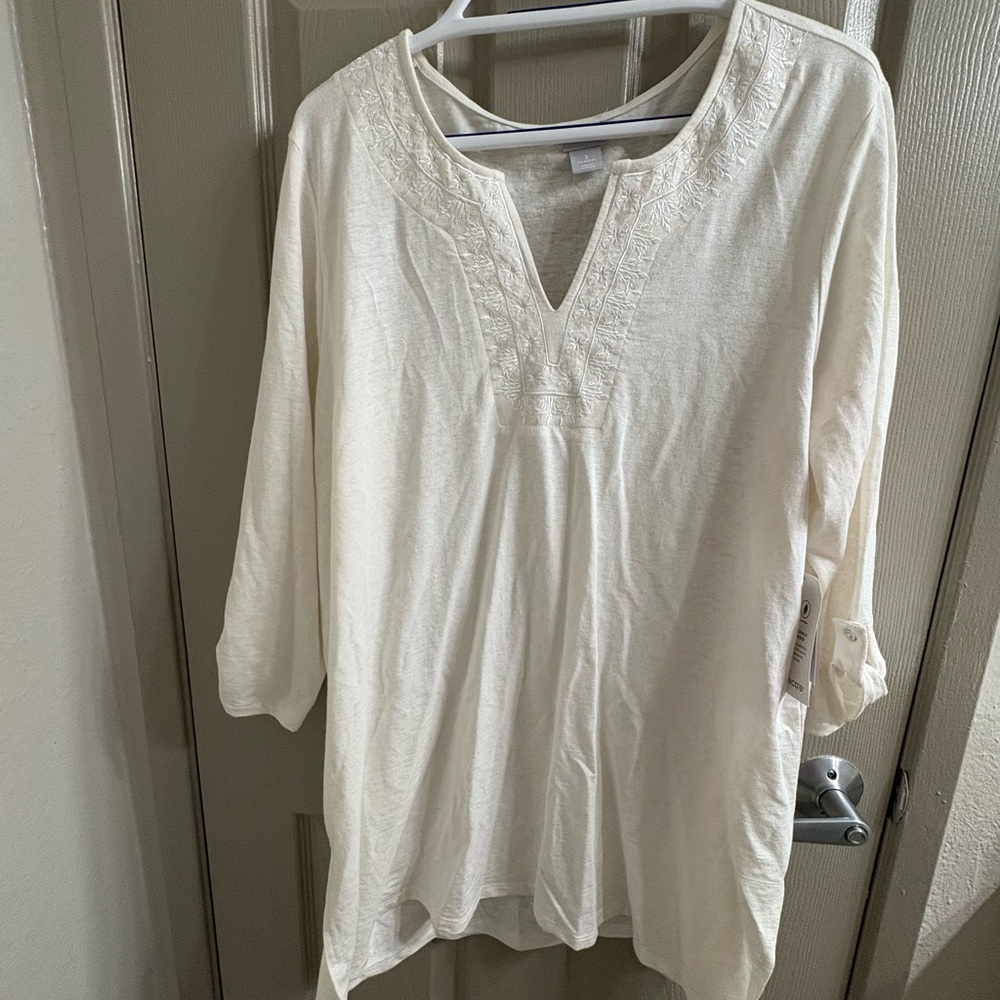 Elegant Cream Women's Top